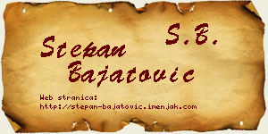 Stepan Bajatović vizit kartica